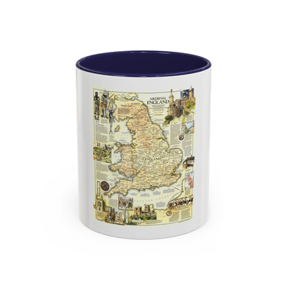 England - Medieval (1979) (Map) Accent Coffee Mug