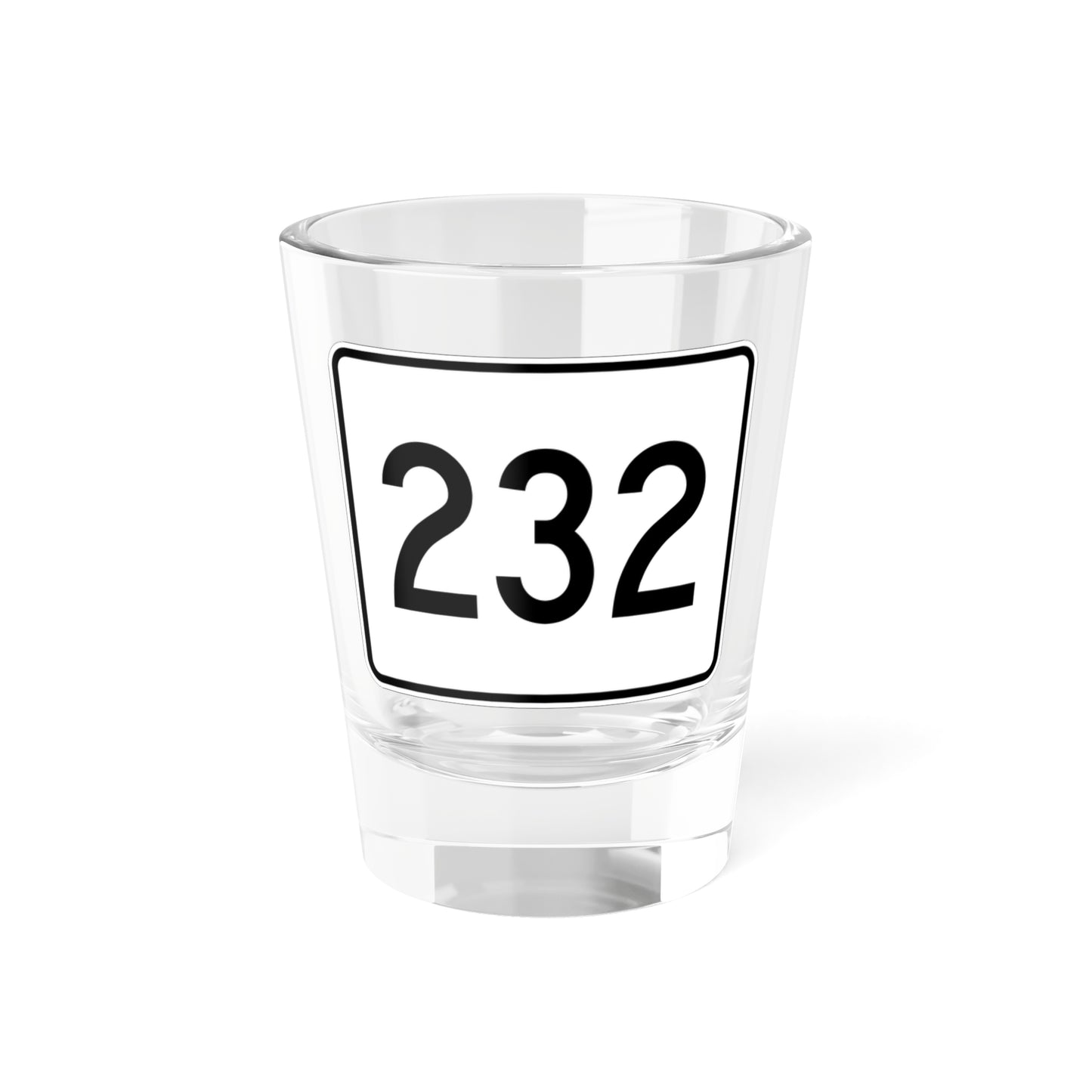 MA Route 232 (Massachusetts) (Road Sign) Shot Glass 1.5oz