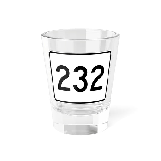 MA Route 232 (Massachusetts) (Road Sign) Shot Glass 1.5oz