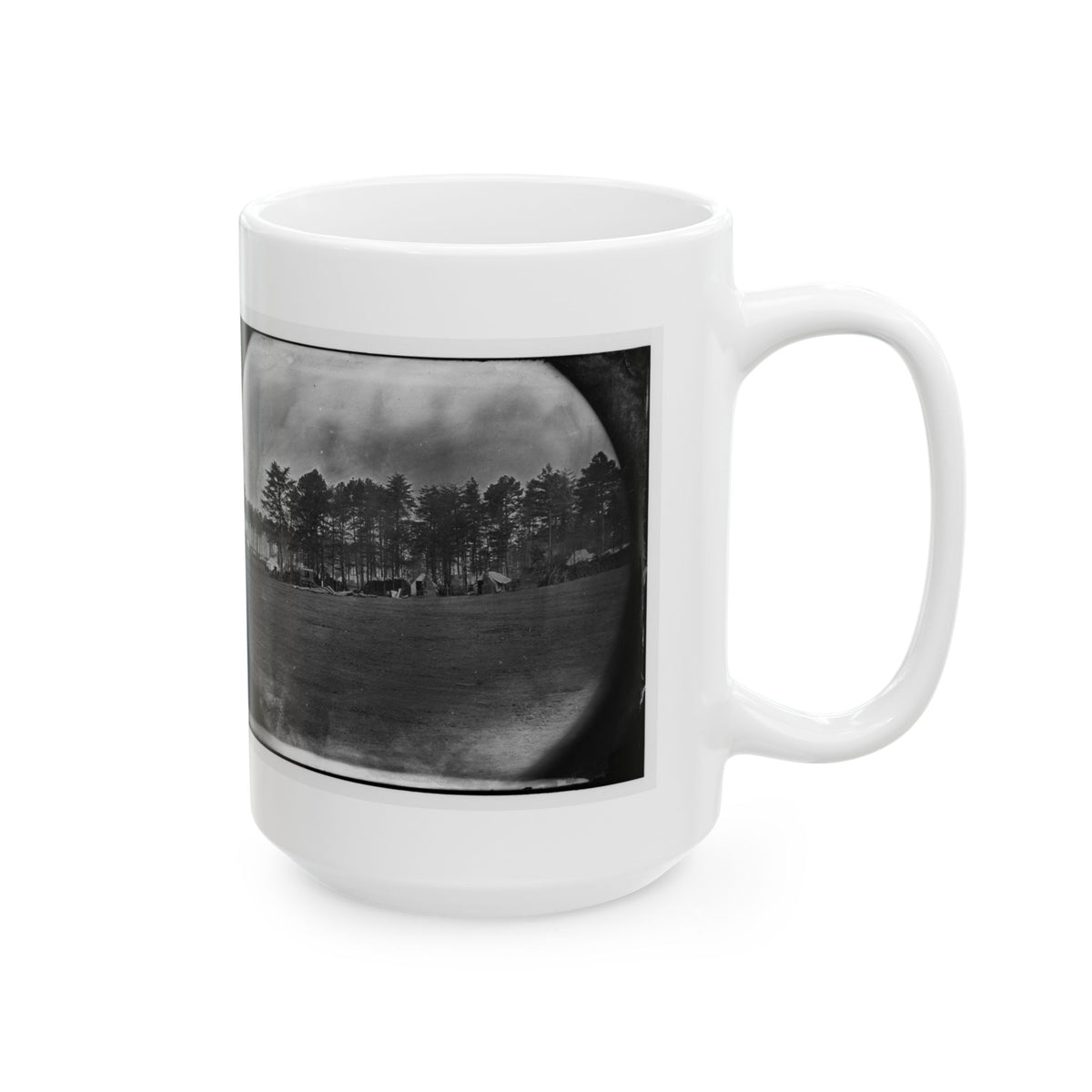 Brandy Station, Virginia. Quarters Of Capt. Clinton, C.S. Of Provost Marshals Department. Headquarters, Army Of The Potomac (U.S. Civil War) White Coffee Mug