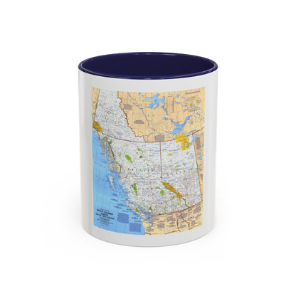 Canada - British Columbia, Alberta & Yukon (1978) (Map) Accent Coffee Mug