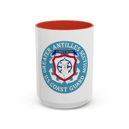 USCG Greater Antilles Section (U.S. Coast Guard) Accent Coffee Mug