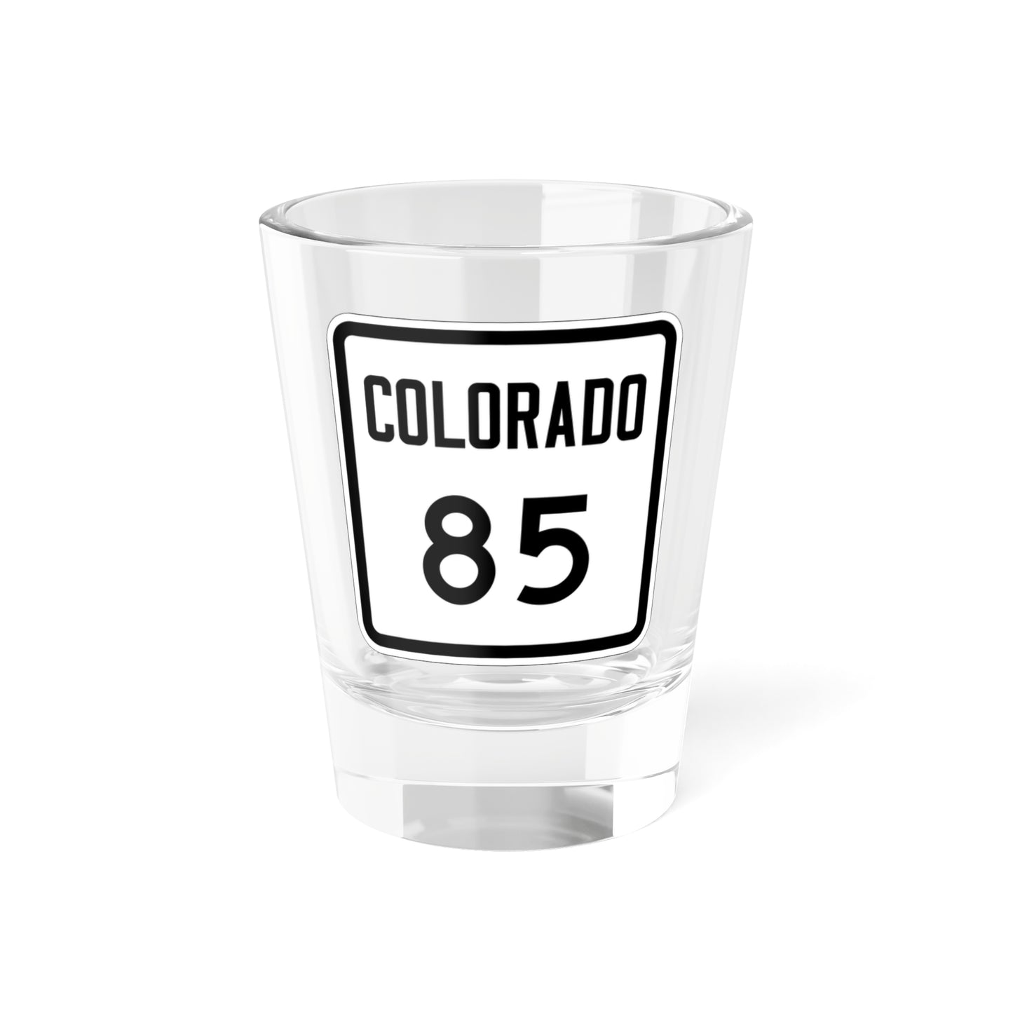 Colorado 85 1946 (Colorado) (Road Sign) Shot Glass 1.5oz-1.5oz-Go Mug Yourself