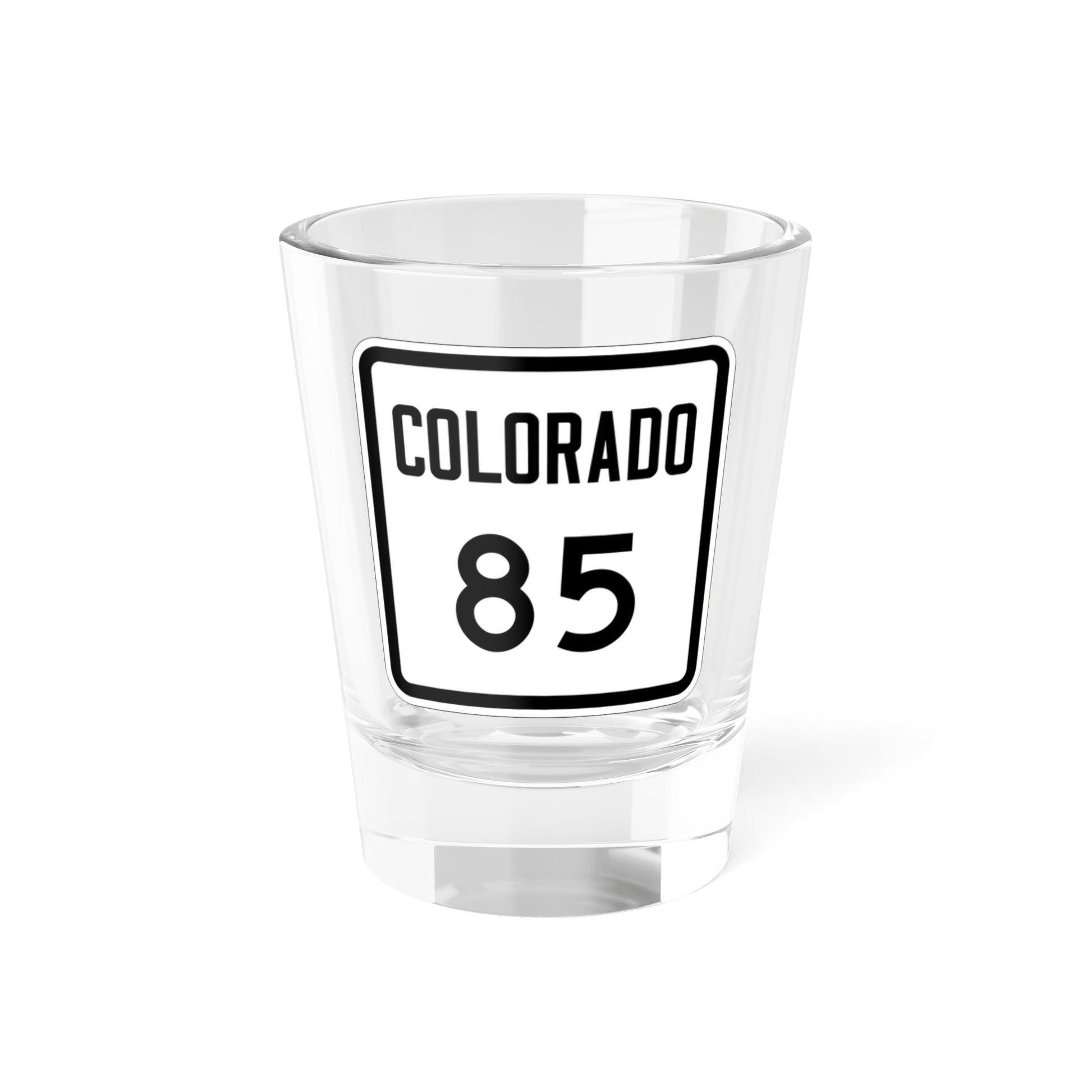 Colorado 85 1946 (Colorado) (Road Sign) Shot Glass 1.5oz-1.5oz-Go Mug Yourself