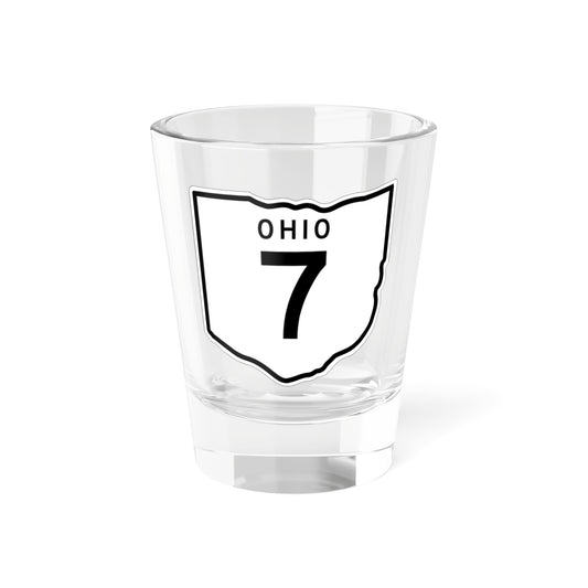 OH-7 1948 (Ohio) (Road Sign) Shot Glass 1.5oz
