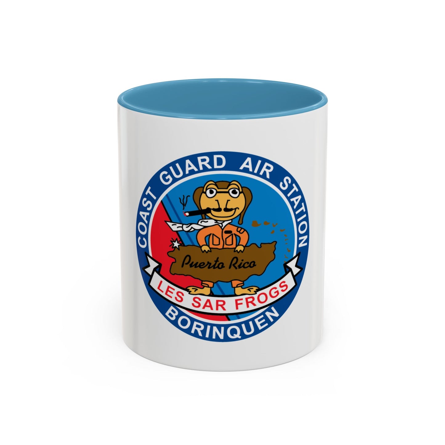 USCG Air Station Borinquen   Les SAR Frog (U.S. Coast Guard) Accent Coffee Mug