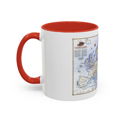 Europe - History The Major Turning Points (1983) (Map) Accent Coffee Mug