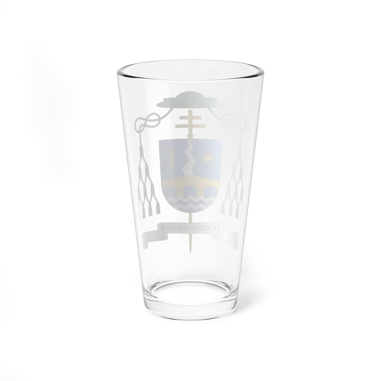 Escudo de Fidel Herráez Vegas (Spain) (Coat of Arms) Pint Glass 16oz
