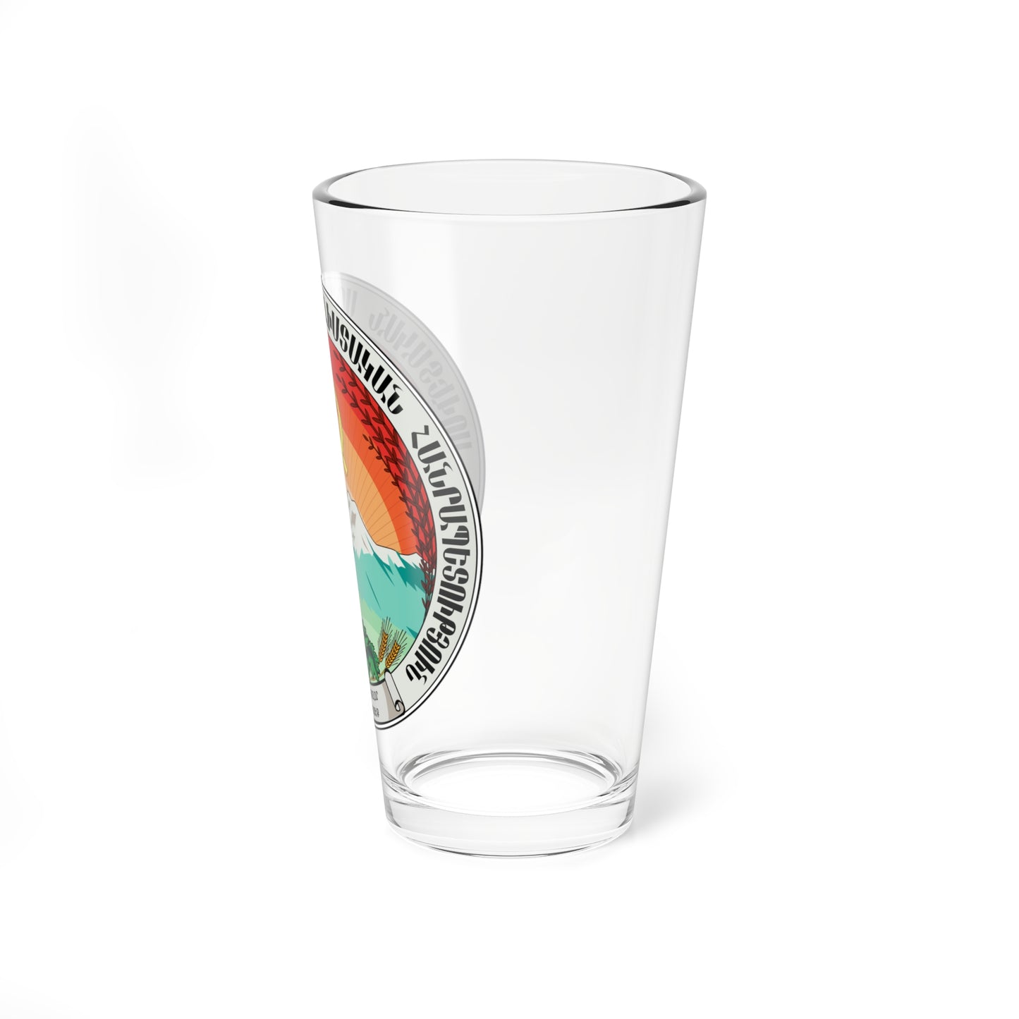 Emblem of the Armenian SSR 1922 (Armenia) (Coat of Arms) Pint Glass 16oz