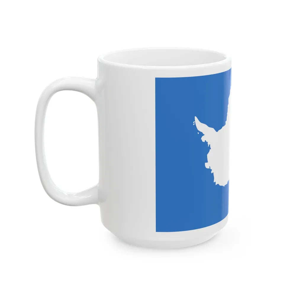 Proposed flag of Antarctica Graham Bartram - White Coffee Mug-Go Mug Yourself