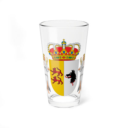 Escudo Casa de Osorio de Moscoso (Portugal) (Coat of Arms) Pint Glass 16oz