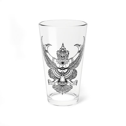 Thai government Garuda emblem Version 3 (Thailand) (Coat of Arms) Pint Glass 16oz