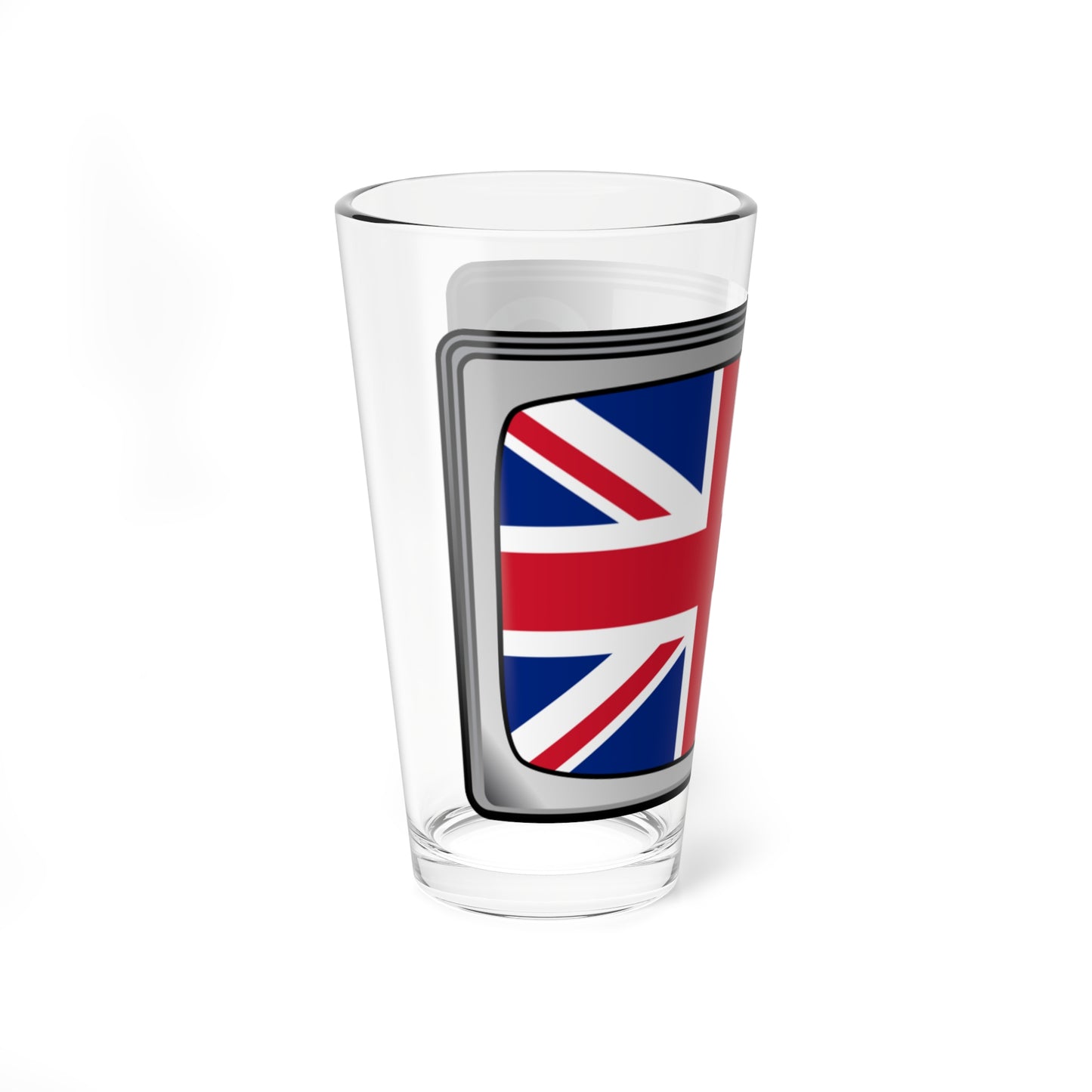 Union flag tv (United Kingdom) Pint Glass 16oz