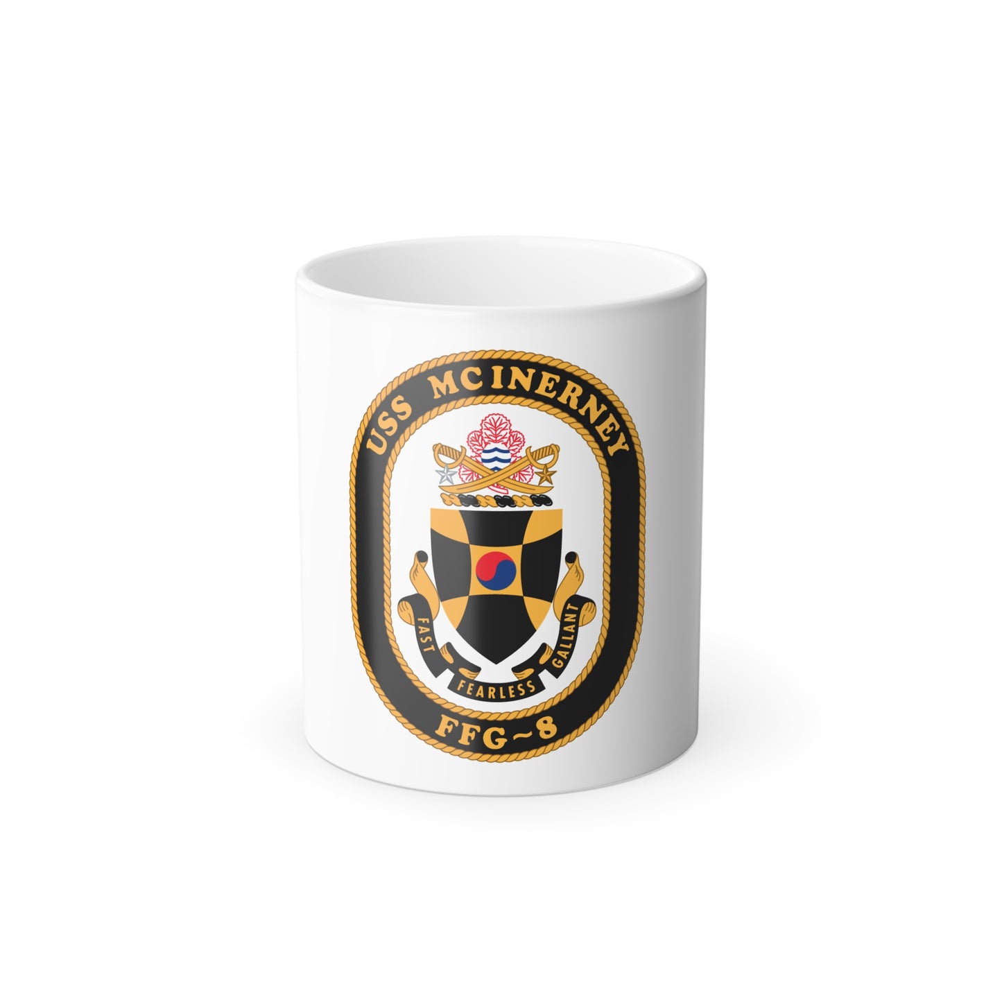 USS McInerney FFG 8 (U.S. Navy) Color Changing Mug 11oz