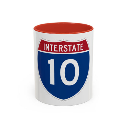 Interstate 10 (U.S. Highways) Accent Coffee Mug