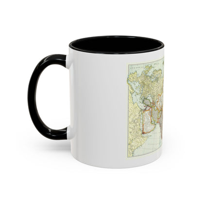 Asia and Adjoining Europe (1921) (Map) Accent Coffee Mug