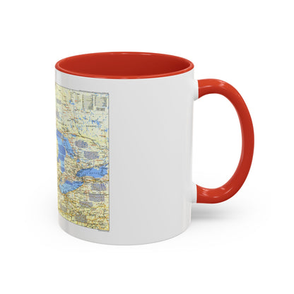 Canada - The Great Lakes 1 (1987) (Map) Accent Coffee Mug
