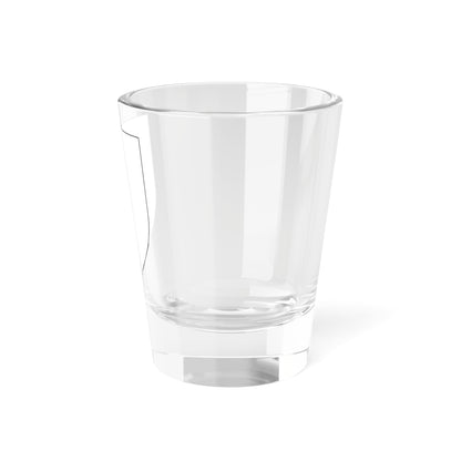 Pahonia-contour bg-shield-arms white filled (Belarus) (Coat of Arms) Shot Glass 1.5oz
