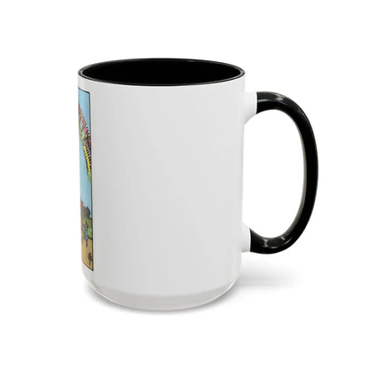 The 10 of Cups (Tarot Card) Accent Coffee Mug-Go Mug Yourself