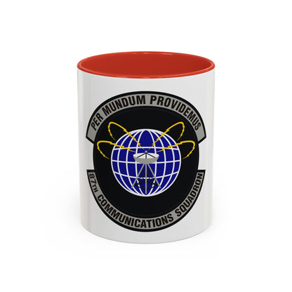87th Communications Squadron (U.S. Air Force) Accent Coffee Mug