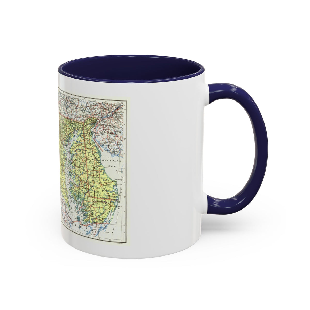 USA - Maryland, Delaware (1927) (Map) Accent Coffee Mug