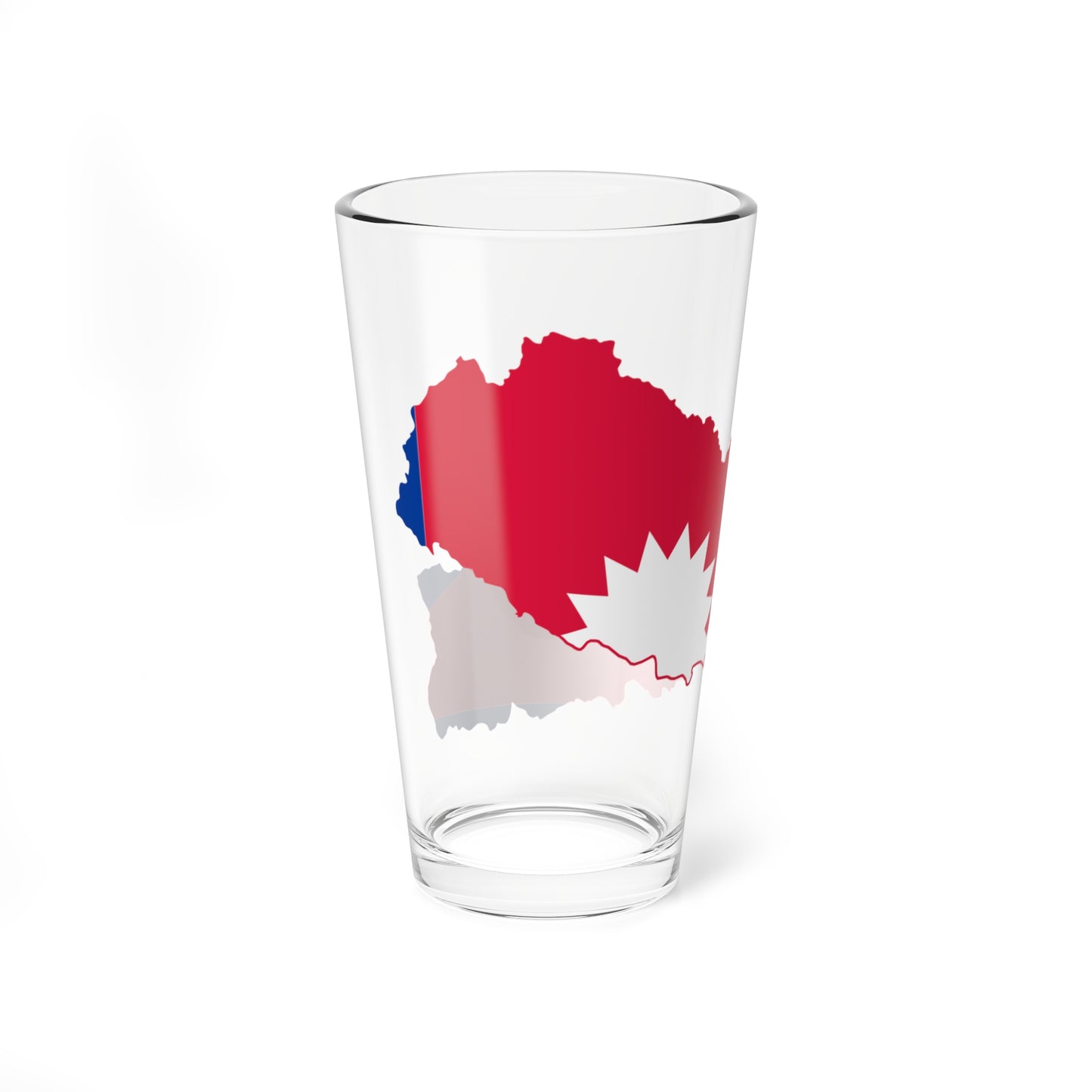 Flag map of Nepal (Nepal) Pint Glass 16oz