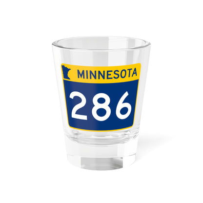 MN-286 wide (Minnesota) (Road Sign) Shot Glass 1.5oz