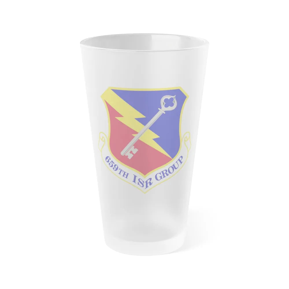 659 Intelligence Surveillance and Reconnaissance Group ACC (U.S. Air Force) Frosted Pint Glass 16oz-16oz-Frosted-Go Mug Yourself