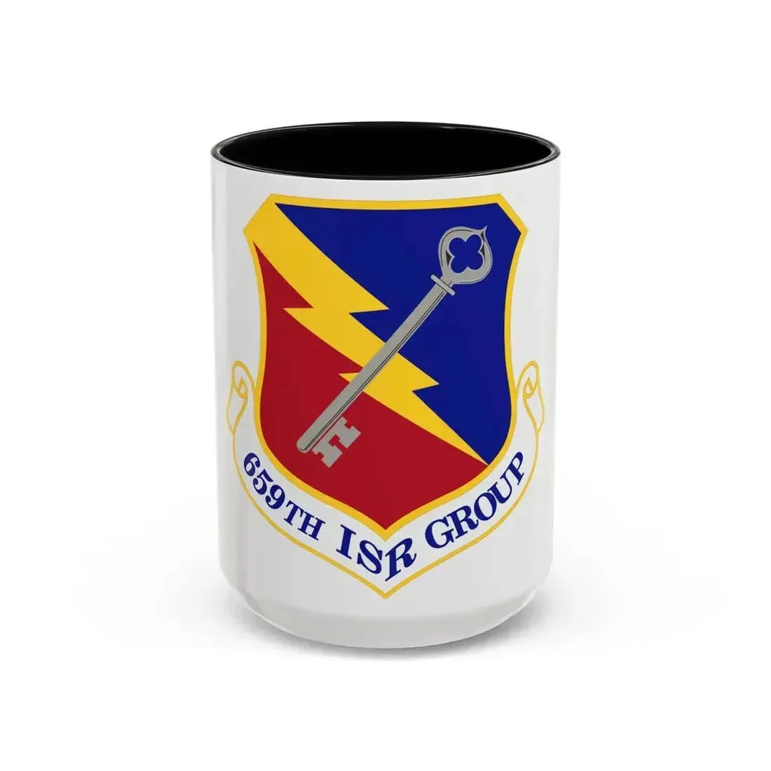 659 Intelligence Surveillance and Reconnaissance Group ACC (U.S. Air Force) Accent Coffee Mug 15oz Black - Go Mug Yourself