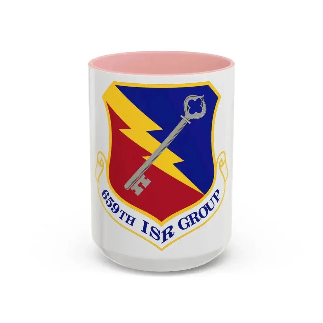 659 Intelligence Surveillance and Reconnaissance Group ACC (U.S. Air Force) Accent Coffee Mug 15oz Pink - Go Mug Yourself