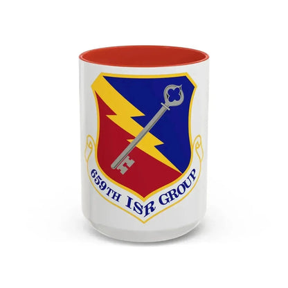 659 Intelligence Surveillance and Reconnaissance Group ACC (U.S. Air Force) Accent Coffee Mug 15oz Red - Go Mug Yourself