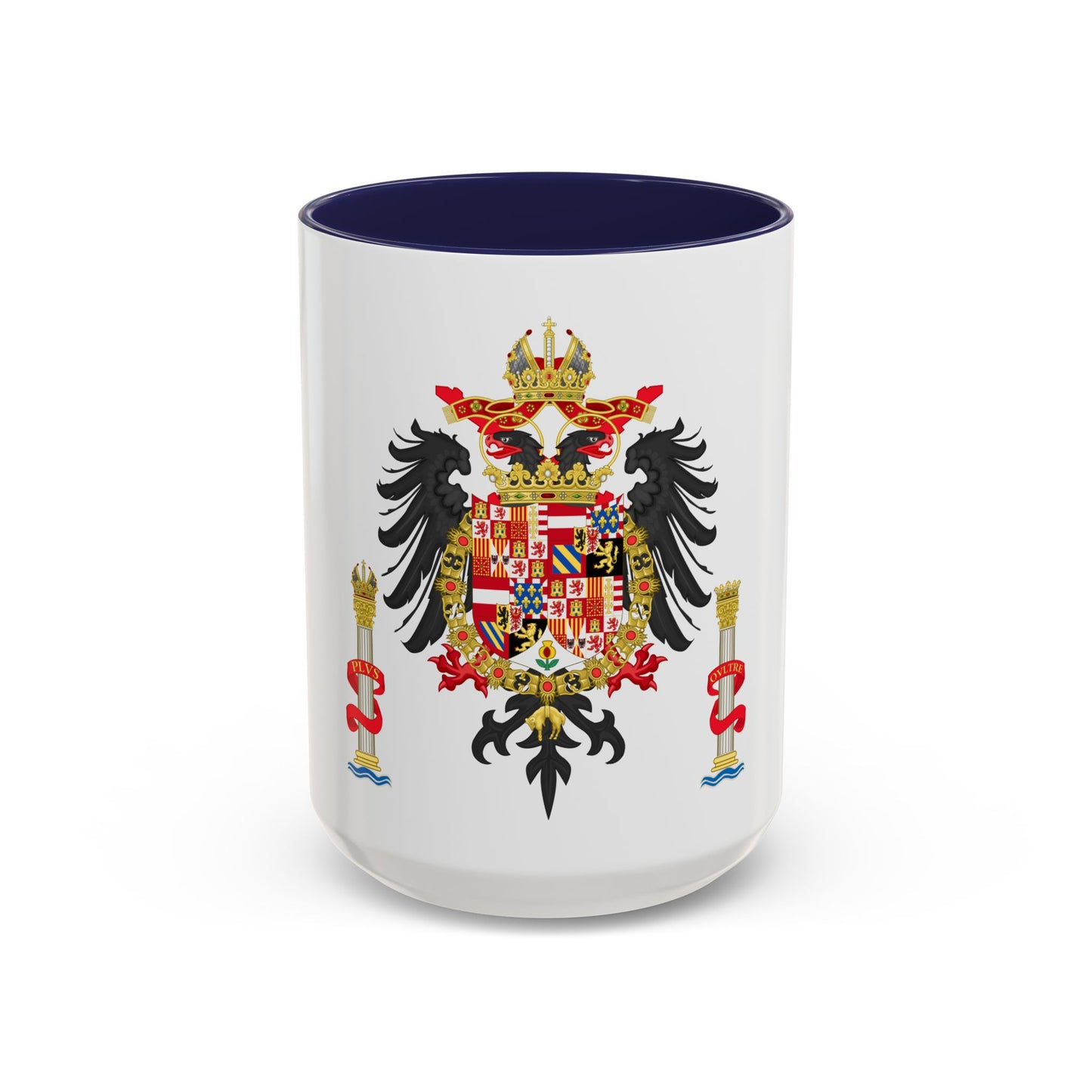 Greater Coat of Arms of Charles V Holy Roman Emperor, Charles I as King of Spain - Accent Coffee Mug