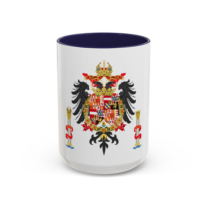 Greater Coat of Arms of Charles V Holy Roman Emperor, Charles I as King of Spain - Accent Coffee Mug