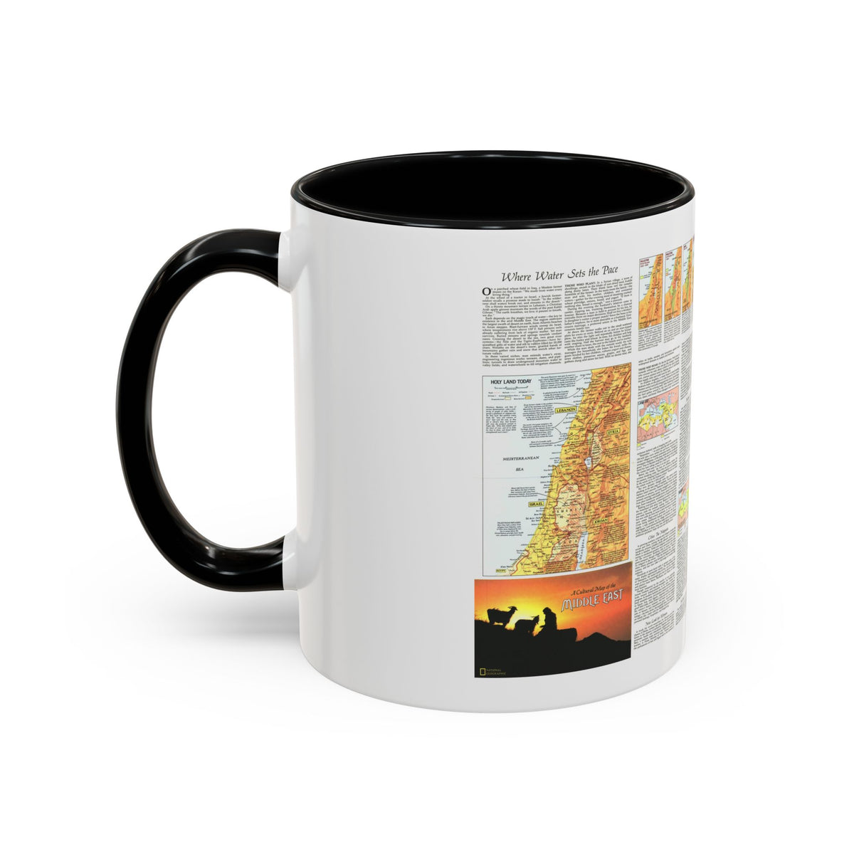 Middle East - The Peoples 2 (1972) (Map) Accent Coffee Mug