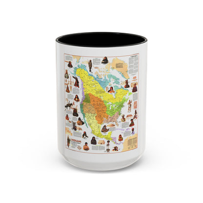 North America - Indians of (1973) (Map) Accent Coffee Mug