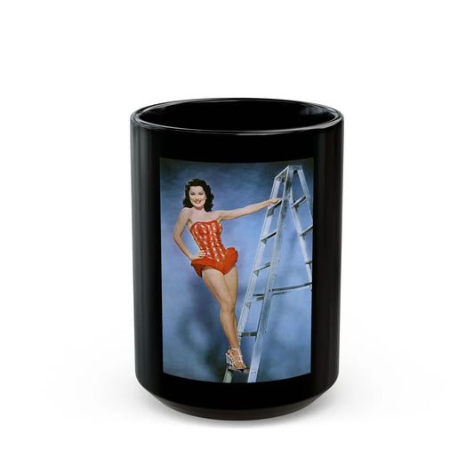 Debra Paget #259 1 (Vintage Female Icon) Black Coffee Mug-15oz-Go Mug Yourself