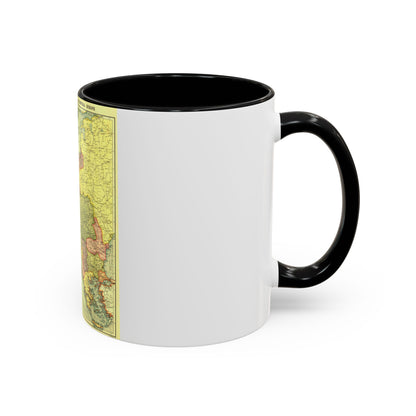 Europe, Central & the Balkan States (1915) (Map) Accent Coffee Mug