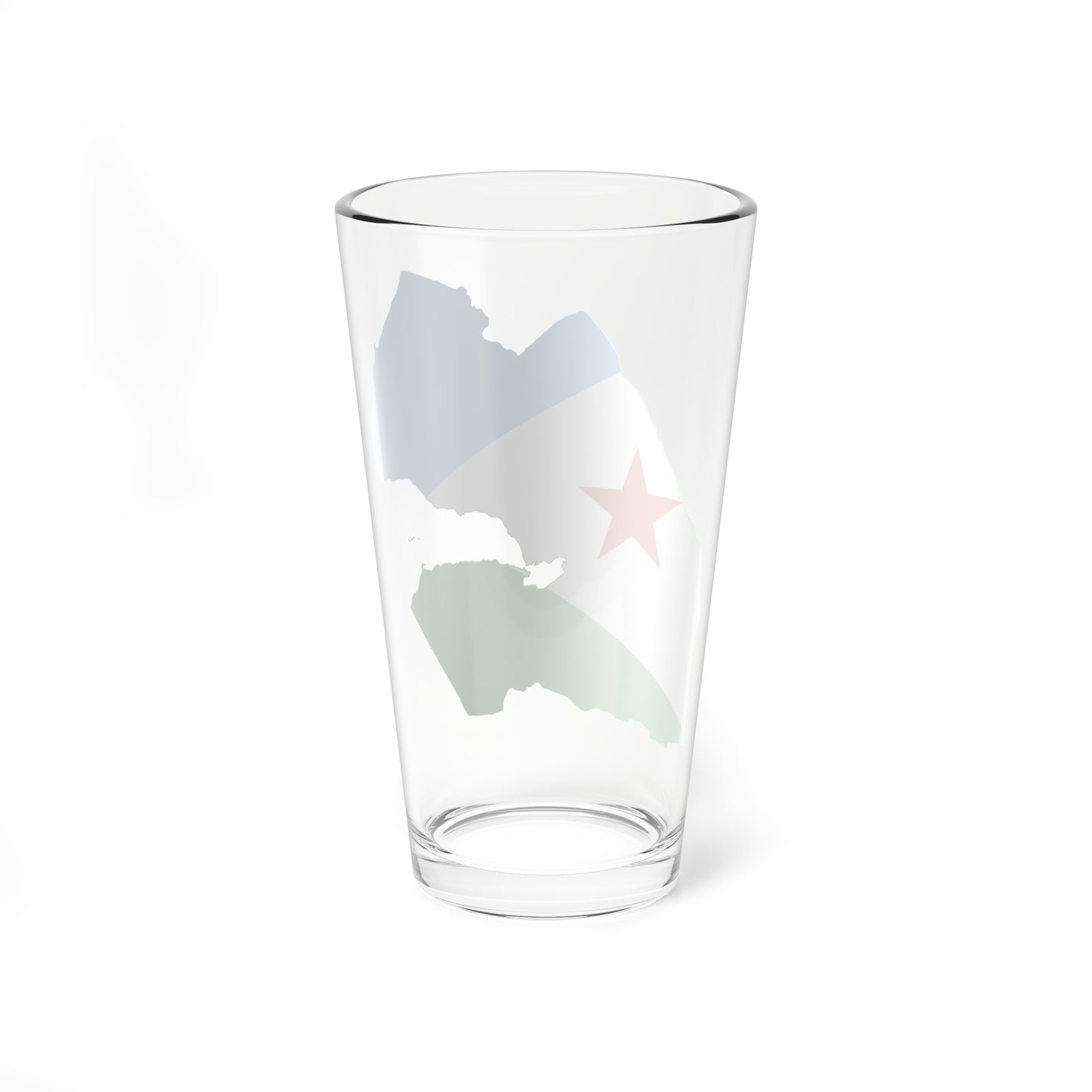 Flag map of Djibouti (Djibouti) Pint Glass 16oz
