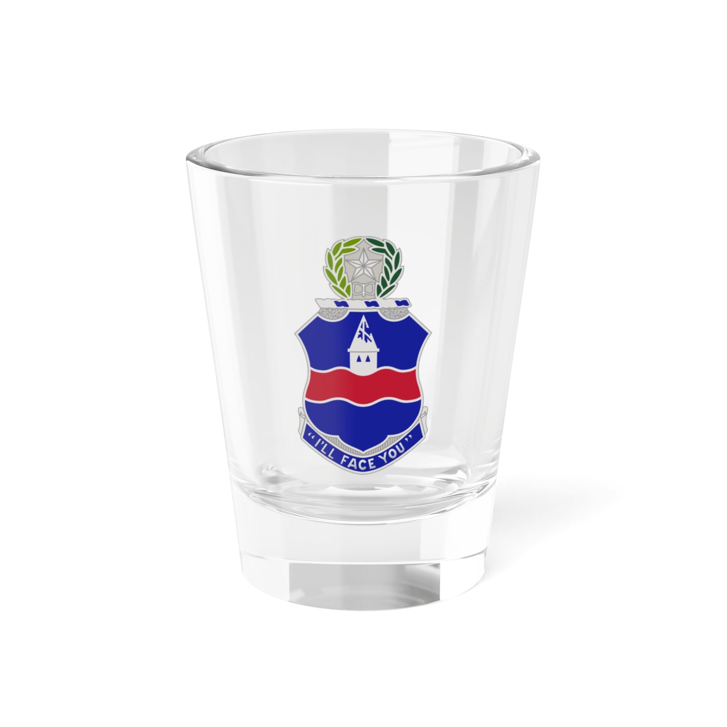 Verre à liqueur du 142e régiment d'infanterie (armée américaine) 1,5 oz