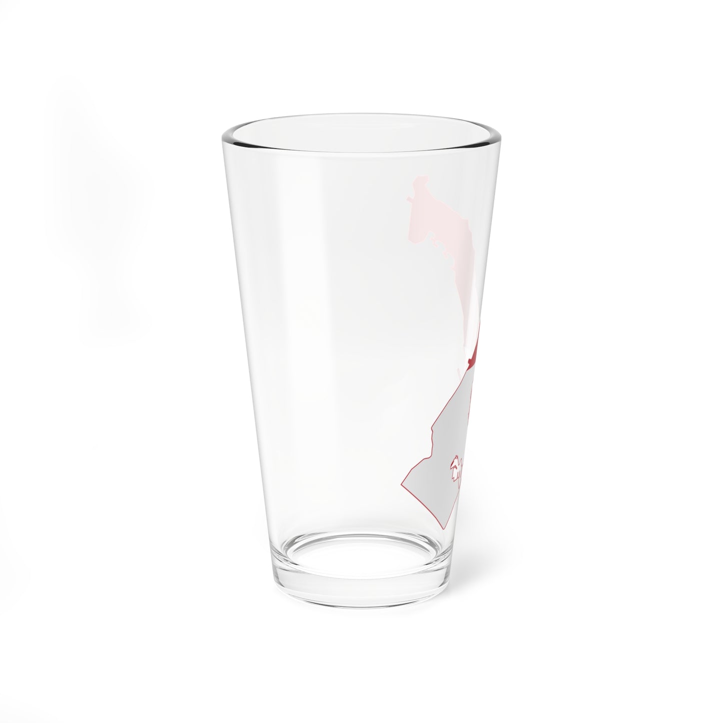 Flag map of Monaco (Monaco) Pint Glass 16oz