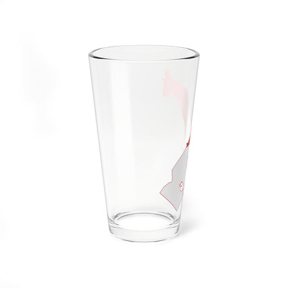 Flag map of Monaco (Monaco) Pint Glass 16oz