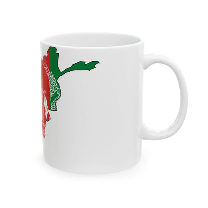Flag map of Afghanistan 2004-2021 (Afghanistan) White Coffee Mug