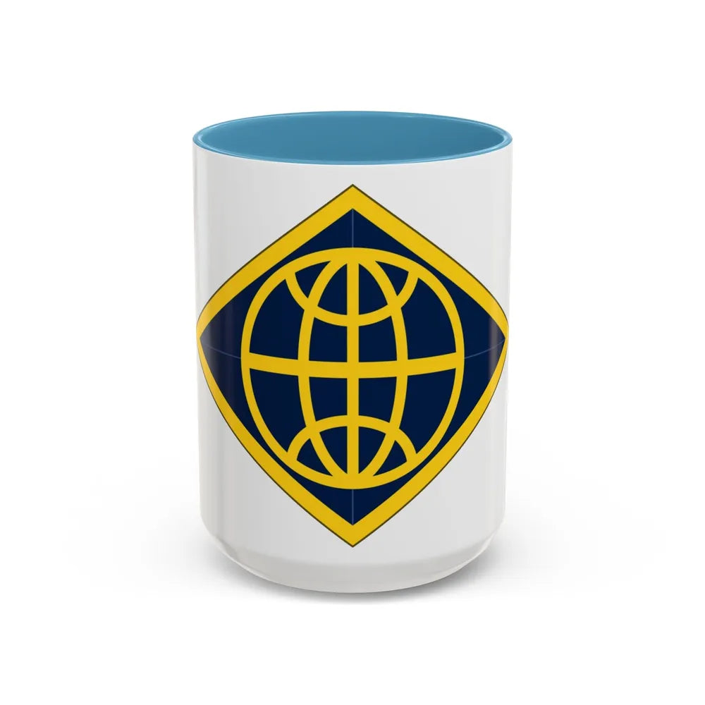 Financial Management Command (U.S. Army) Accent Coffee Mug-15oz-Light Blue-Go Mug Yourself