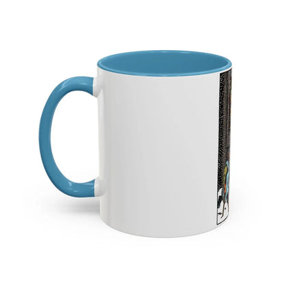 The 5 of Pentacles (Tarot Card) Accent Coffee Mug-Go Mug Yourself