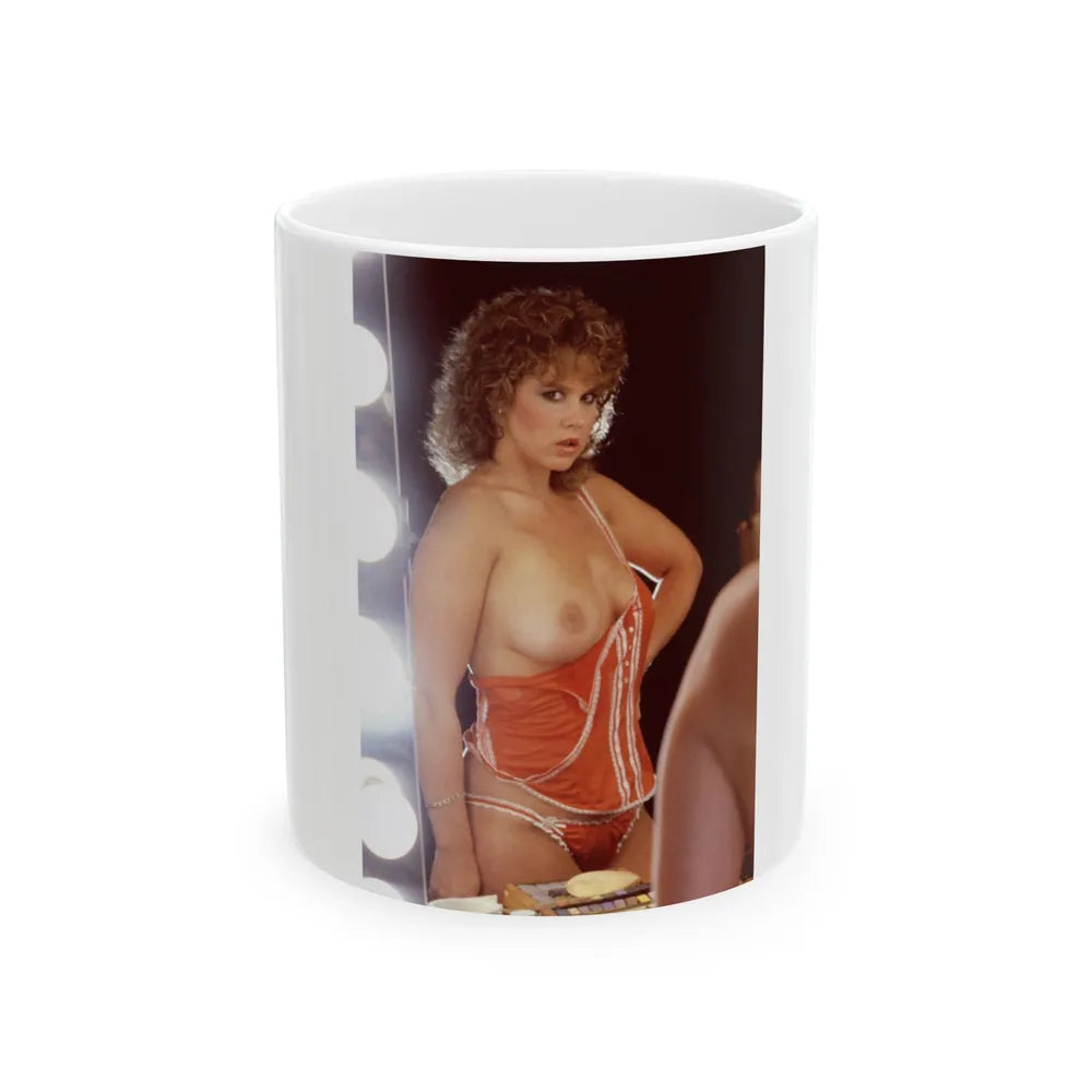 Linda Blair #235 - Partially Topless (Vintage Female Icon) White Coffee Mug-11oz-Go Mug Yourself