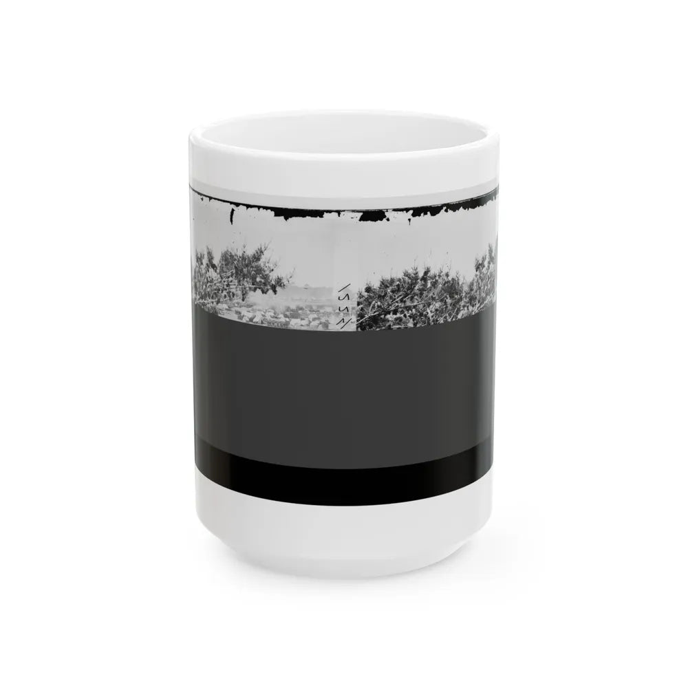 Cumberland Landing, Va. Federal Encampment; View From Tree (U.S. Civil War) White Coffee Mug-15oz-Go Mug Yourself