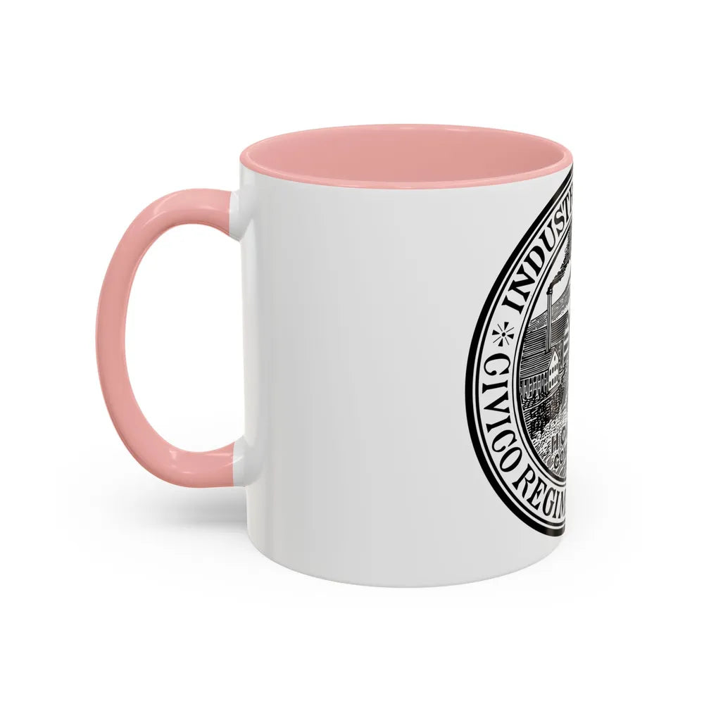 Seal of Holyoke Massachusetts - Accent Coffee Mug-Go Mug Yourself