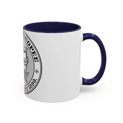 Seal of Chicopee Massachusetts - Accent Coffee Mug-Go Mug Yourself