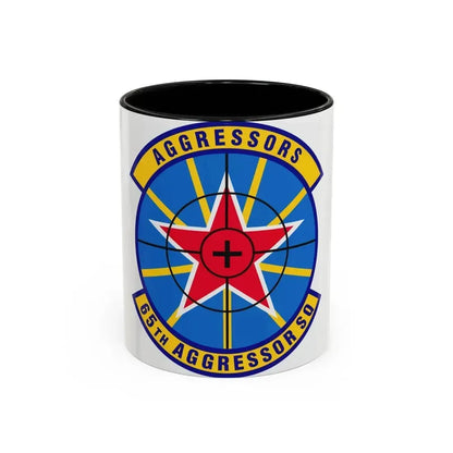 65th Aggressor Squadron (U.S. Air Force) Accent Coffee Mug 11oz Black - Go Mug Yourself