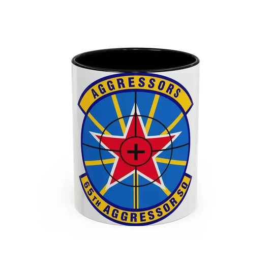 65th Aggressor Squadron (U.S. Air Force) Accent Coffee Mug 11oz Black - Go Mug Yourself